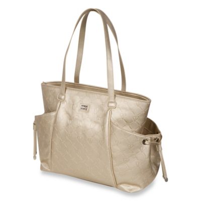 gold diaper bag