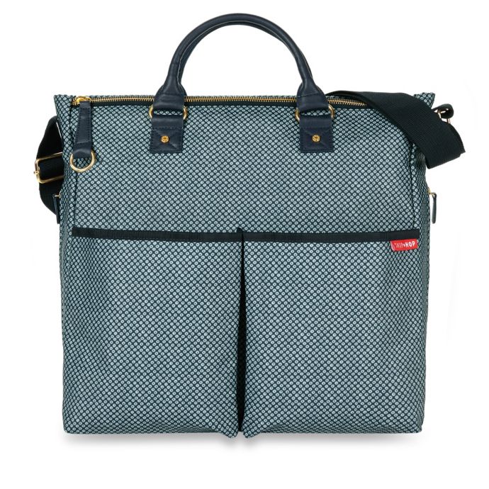 SKIP*HOP® Duo Special Edition Diaper Bag in Blue Pinpoint Bed Bath