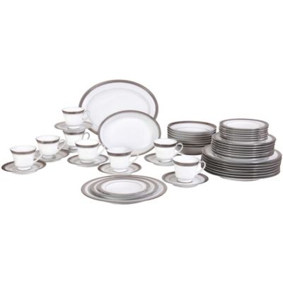 Noritake&reg; Crestwood Platinum 50-Piece Dinnerware Set