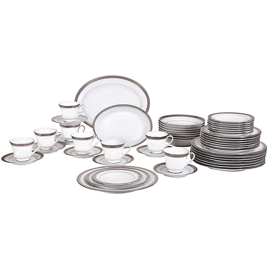 Alternate image 1 for Noritake® Crestwood Platinum 50-Piece Dinnerware Set