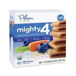Plum Organics™ Tots Mighty 4™ 6-Pack Blueberry and Carrot Essential Nutrition Bars