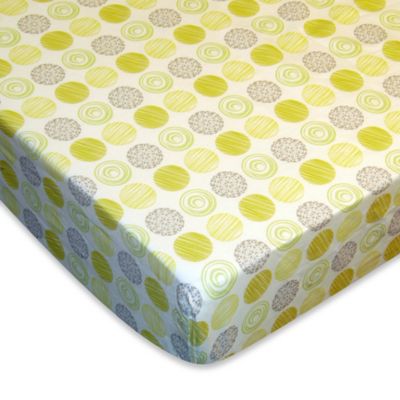 yellow fitted crib sheet
