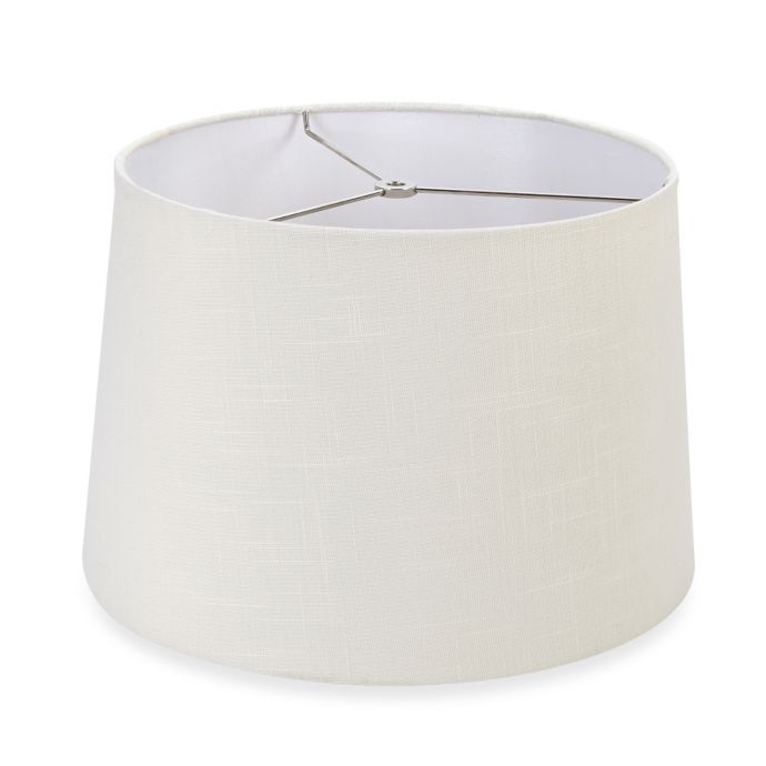 Mix & Match Large 15-Inch Hardback Drum Lamp Shade in Off White | Bed ...