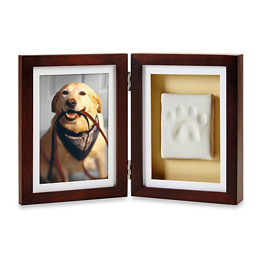 Alternate image 1 for Pearhead® Pet Pawprints 4-Inch x 6-Inch Desk Pciture Frame in Espresso