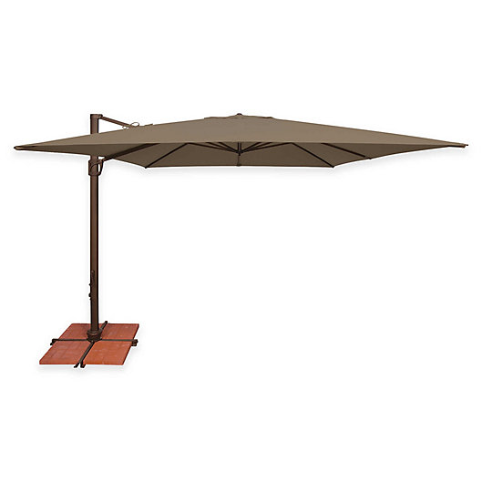 Alternate image 1 for SimplyShade® Bali 10-Foot Square Cantilever Aluminum Solefin Umbrella