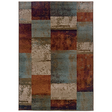 Oriental Weavers Adrienne Blocks Rug in Terracotta. View a larger version of this product image.