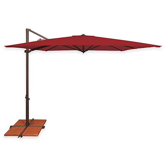 Alternate image 1 for SimplyShade® Skye 8-Foot 6-Inch Square Cantilever Aluminum Umbrella