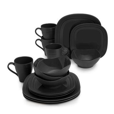 black dinnerware