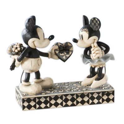 Enesco Disney® Traditions Black And White Mickey And Minnie Resin ...