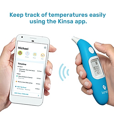 Kinsa Smart Ear Bluetooth Instant Read Thermometer with Family Health Tracking App. View a larger version of this product image.