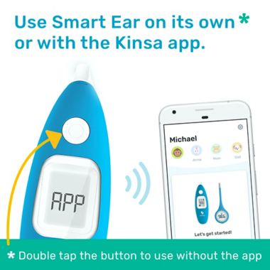 Kinsa Smart Ear Bluetooth Instant Read Thermometer with Family Health Tracking App. View a larger version of this product image.