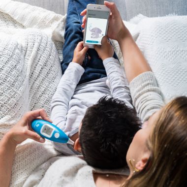 Kinsa Smart Ear Bluetooth Instant Read Thermometer with Family Health Tracking App. View a larger version of this product image.