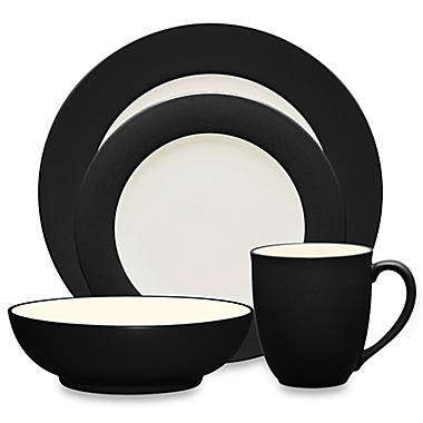 Noritake&reg; Colorwave Rim Dinnerware Collection in Graphite. View a larger version of this product image.