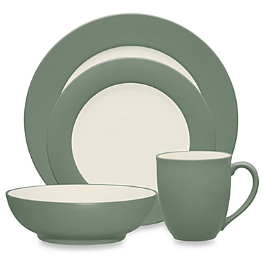 Noritake&reg; Colorwave Rim Dinnerware Collection in Green. View a larger version of this product image.