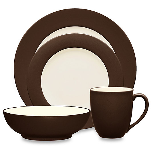 Alternate image 1 for Noritake® Colorwave Rim 4-Piece Place Setting in Chocolate