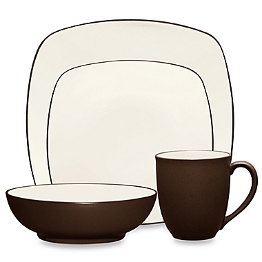 Noritake&reg; Colorwave Square Dinnerware Collection in Chocolate. View a larger version of this product image.