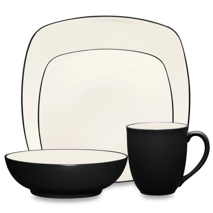 Noritake® Colorwave Square Dinnerware Collection in Graphite Bed Bath