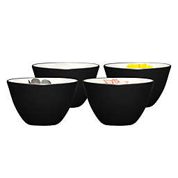 Noritake® Colorwave Floral Mini Bowls in Graphite (Set of 4)
