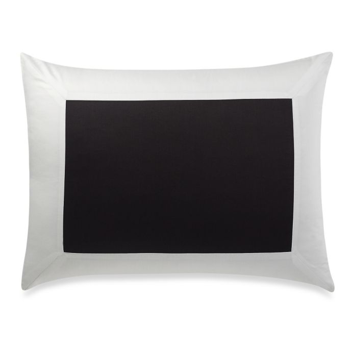 Wamsutta Hotel Micro Cotton Pillow Sham In Black White Bed