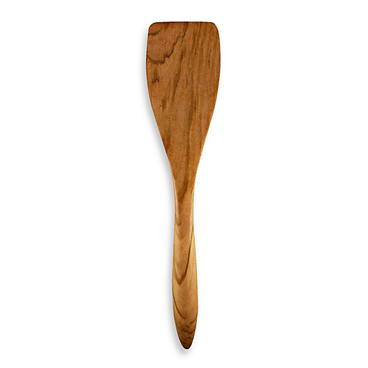 Berard Olive Wood Large Curved Spatula with 12 Holes 13"