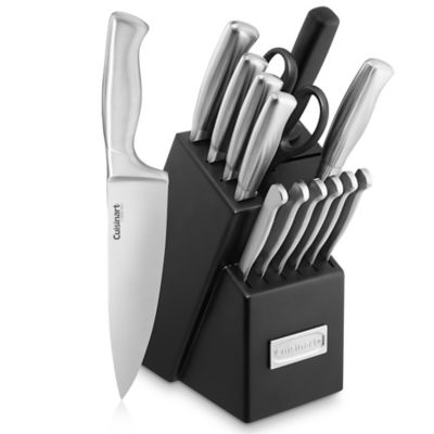 stainless steel knife block set
