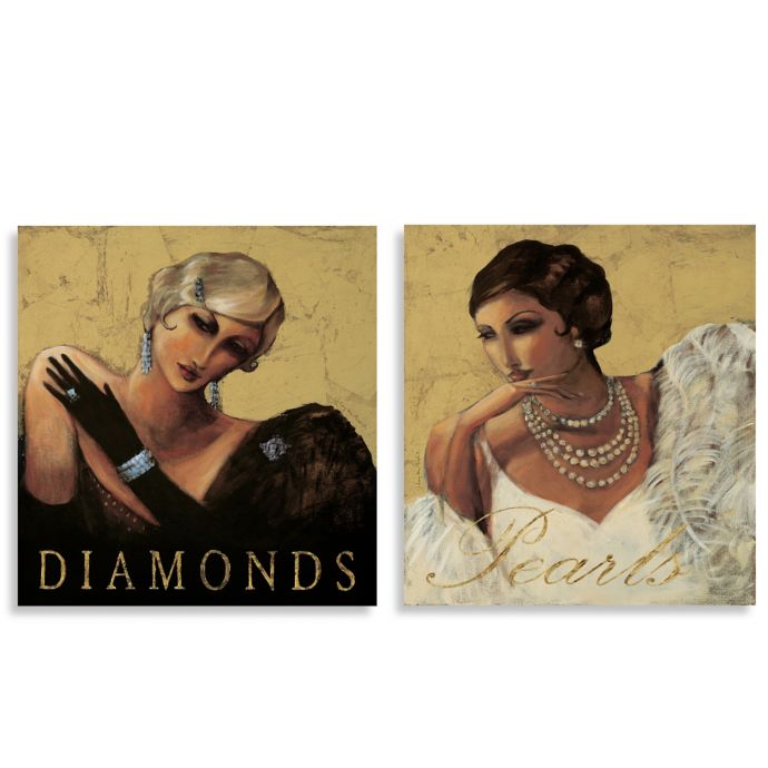 Girl S Best Friend And Pretty In Pearl Canvas Wall Art Bed Bath Beyond