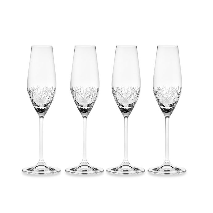 Top Shelf Graffiti Champagne Flutes (Set of 4) | Bed Bath ...