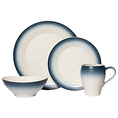 Mikasa&reg; Swirl Ombre 4-Piece Place Setting in Blue. View a larger version of this product image.