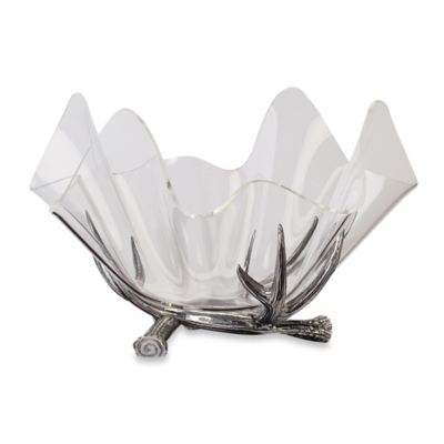 Arthur Court Designs Antler 14-Inch Acrylic Bowl with Stand