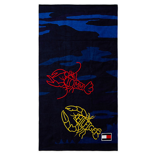 Alternate image 1 for Tommy Hilfiger® Electric Lobsters Beach Towel