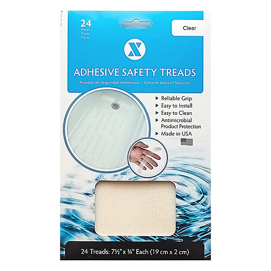Alternate image 1 for 7.5-Inch Clear 24-Pack Applique Bath Tread Strips