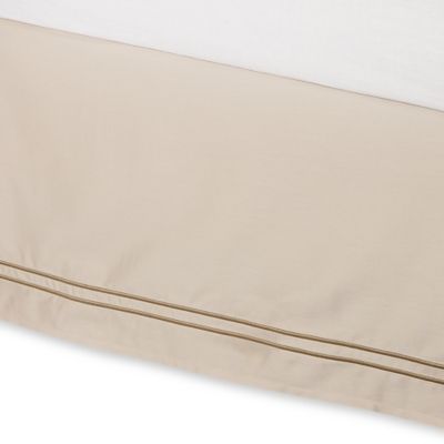 Wamsutta® Baratta Stitch Bed Skirt in Taupe Bed Bath & Beyond