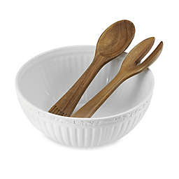 Mikasa® Italian Countryside Salad Bowl with Serving Utensils