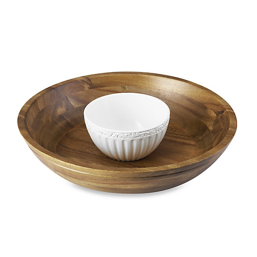 Alternate image 1 for Mikasa® Italian Countryside Chip and Dip Set with Acacia Wood Bowl
