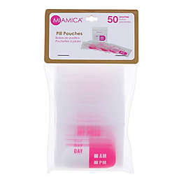 Miamica® Take A Chill Pill 50-Count Reusable Pill Pouches in Pink