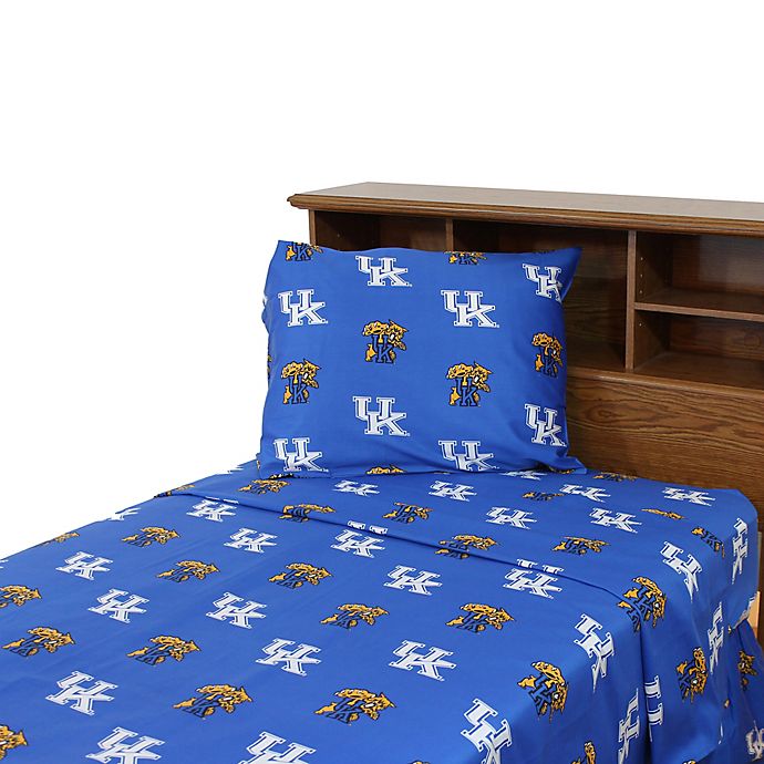 NCAA Kentucky Wildcats Collegiate Blue Twin X-Long Sheet Set