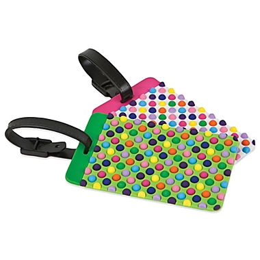 Luggage Tags (Set of 2) in Dots. View a larger version of this product image.