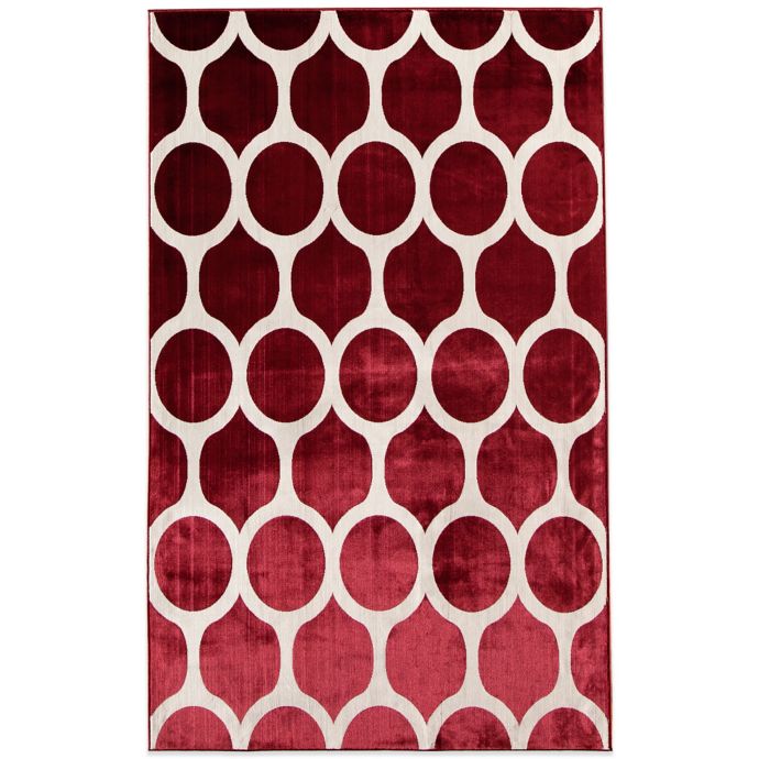 Rugs America Ambrose Links Area Rug In Crimson Bed Bath Beyond