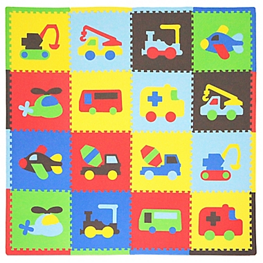 Tadpoles&trade; by Sleeping Partners Transport 16-Piece Playmat Set. View a larger version of this product image.