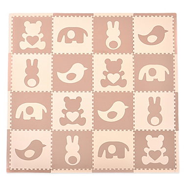 Tadpoles&trade; by Sleeping Partners Teddy & Friends 16-Piece Playmat Set in Brown/Cream. View a larger version of this product image.