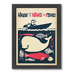 Americanflat Havin' A Whale of a Time 26.5-Inch x 20.5-Inch Digital Print Wall Art