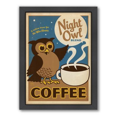 Americanflat &quot;Night Owl&quot; 26.5-Inch x 20.5-Inch Digital Print Wall Art