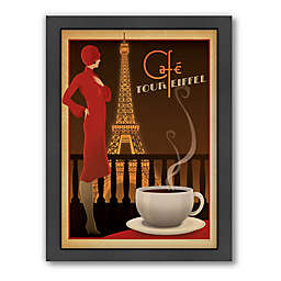 Americanflat "Café Tour Eiffel" 26.5-Inch x 20.5-Inch Digital Print Wall Art