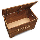 Alternate image 2 for Badger Basket&reg; Rustic Wooden Toy Box in Brown