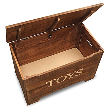 Badger Basket&reg; Rustic Wooden Toy Box in Brown. View a larger version of this product image.