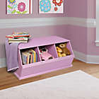 Alternate image 2 for Badger Basket Three Bin Stackable Storage Cubby in Lilac