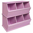 Alternate image 5 for Badger Basket Three Bin Stackable Storage Cubby in Lilac