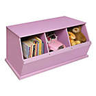 Alternate image 1 for Badger Basket Three Bin Stackable Storage Cubby in Lilac