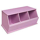Alternate image 0 for Badger Basket Three Bin Stackable Storage Cubby in Lilac