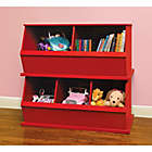 Alternate image 7 for Badger Basket Three Bin Stackable Storage Cubby in Red